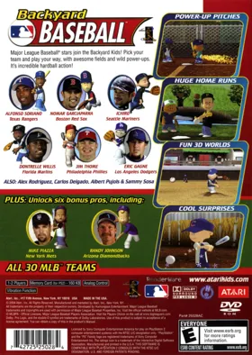 Backyard Baseball box cover back